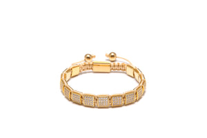 Gold CZ Crystal Diamond Bracelet