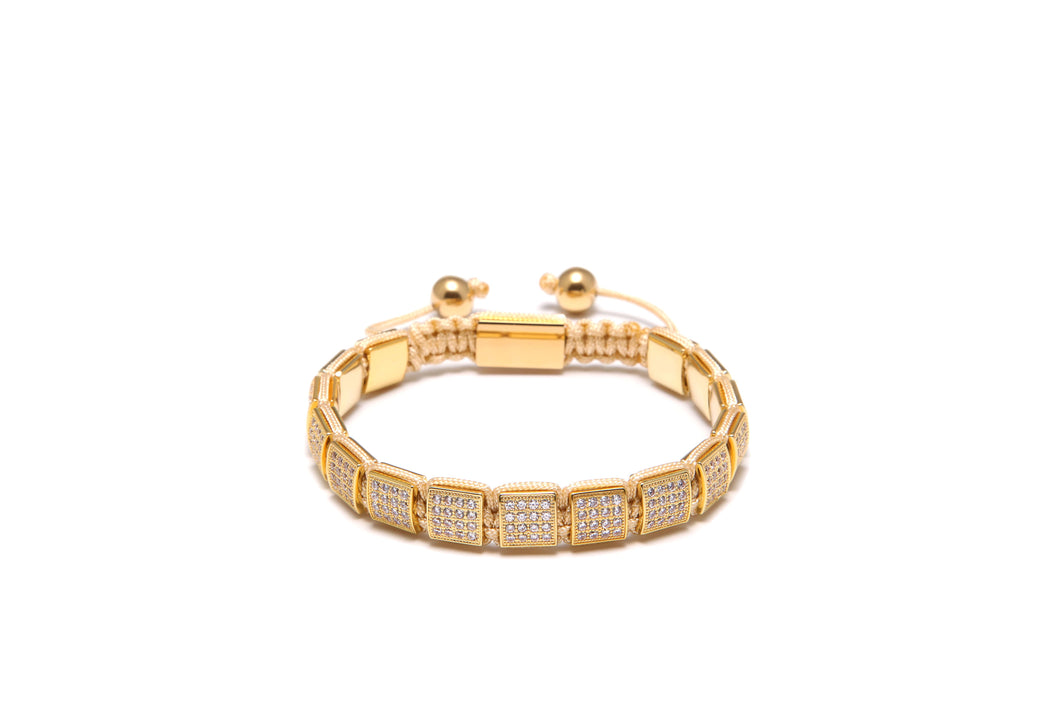 Gold CZ Crystal Diamond Bracelet