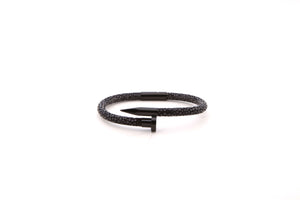 Black Stingray Leather Bracelet